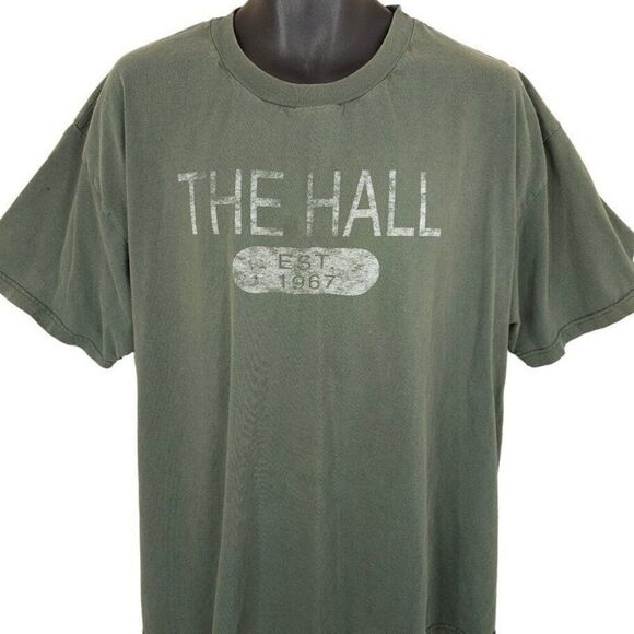 Vintage Green Bay Packers T Shirt Mens Szie 2XL Green 90s Hall Of Fame Champion - Picture 1 of 6